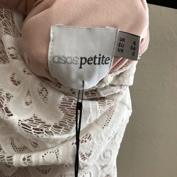 ASOS white lace midi dress, size petite 2 - Picture 7 of 8